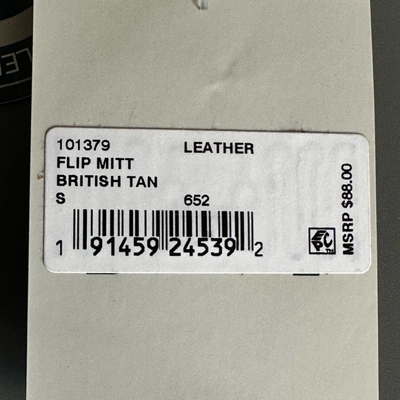 Cole Haan Brown & Tan Leather and Knitted Flipover Mitten - Picture 6 of 7